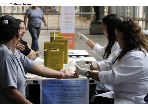 Testes gratuitos e informações sobre Hepatite C na Cidade Universitária